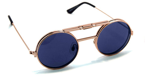 Lennon Flip Up Gold / Blue Mirror